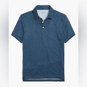 J. Crew Factory Navy Polka Dot Performance Polo